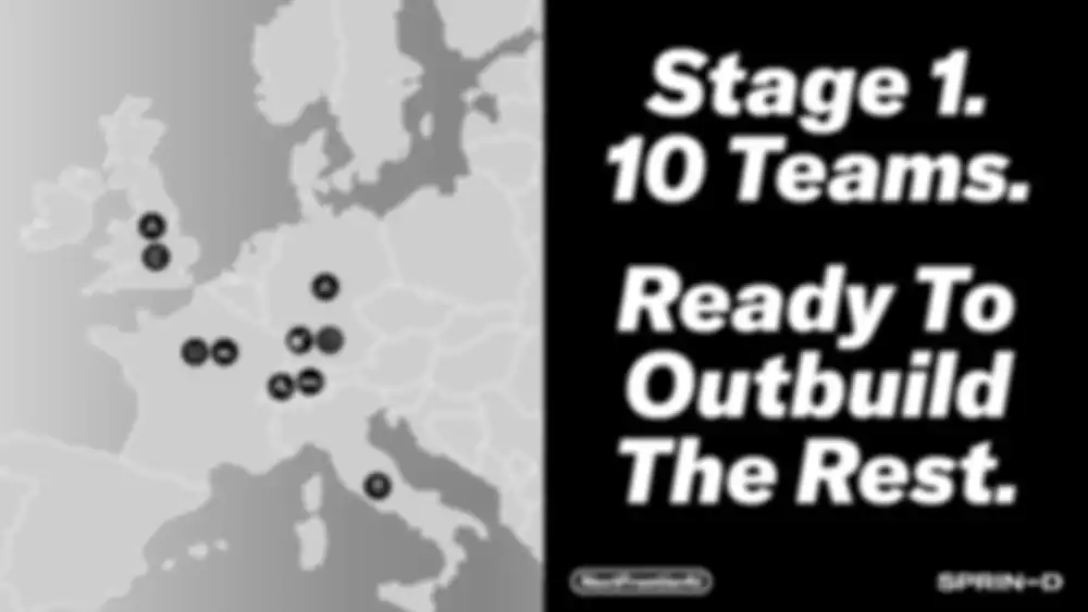 Europäische Landkarte mir Teams der NFAI Challenge