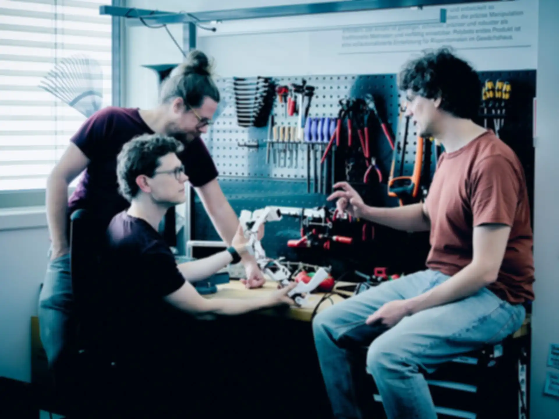 Claudio Michaelis, Sebastian Blaes und Martin Kiefel von Polybot